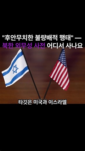 "후안무치한 불량배적 행태" — 북한 외무성 사전 어디서 사나요