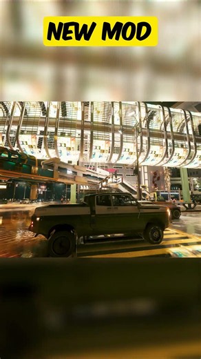 Cyberpunk 2077 | Rainy Neon Night Walk with Path Tracing #shorts