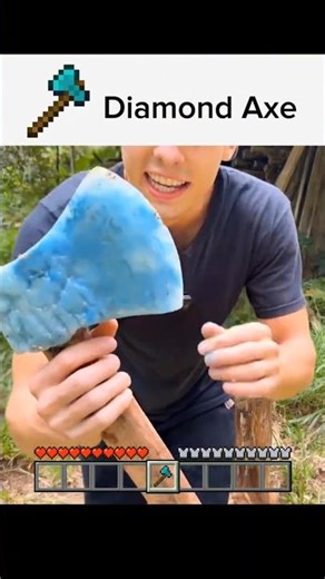 Minecraft Axes in Real Life🪓😮