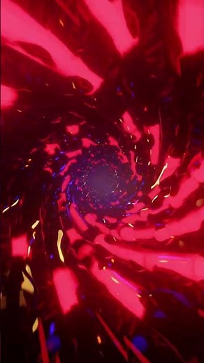 Red tunnel with hypnotic lines. Seamless looped animation