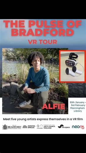 Manningham Library on Instagram: "Experience the City of Bradford through the eyes of five young artists (aged 16-24), known as The Pulse of Bradford. These poets and musicians tell their story in a series of Virtual Reality films thanks to The Space Arts and Neoneight Ltd. The VR tour will be at Manningham Library as part of National Storytelling Week, put on a headset and join the artists through an immersive journey. 📍Manningham Library 📆30th January - 3rd February For more information ring