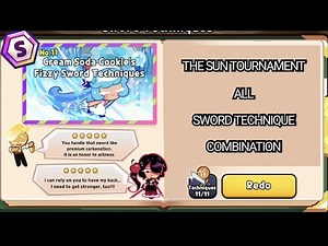 CROB the sun tournament all sword technique combination guide [Cookie Run Ovenbreak]