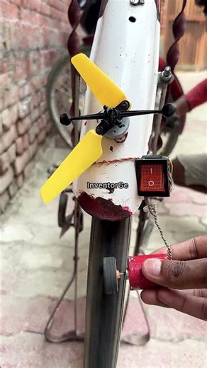 Diy 2wing mini Helicopter Propeller running with cycle #dcmotor #shorts