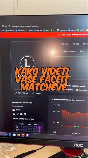 Kako videti vaše FACEIT matcheve #faceit #shorts