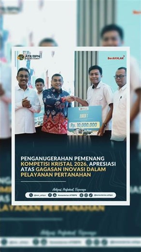 Penganugerahan Pemenang KRISTAL 2026, Apresiasi atas Gagasan Inovasi dalam Pelayanan Pertanahan