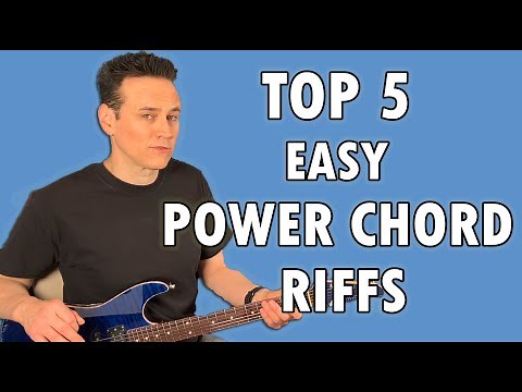The TOP FIVE EASY Power Chord Riffs For Beginners!