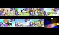Mix of 8 videos from youtube : all debbie and friends videos playing at the same time