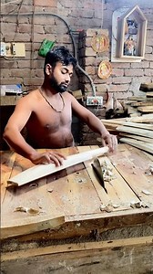 Traditional cricket bat processing skills.🏏