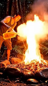 Pouring Gasoline on Hot Fire Coals – Satisfying Steam Explosion! 🔥💦