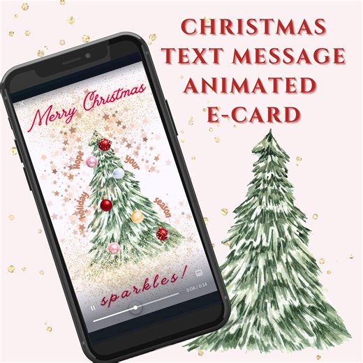 Christmas Text Message Animated Holiday Card - Etsy