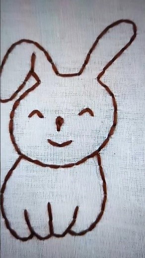 Cute Rabbit Embroidery Design | Hand Embroidery Art