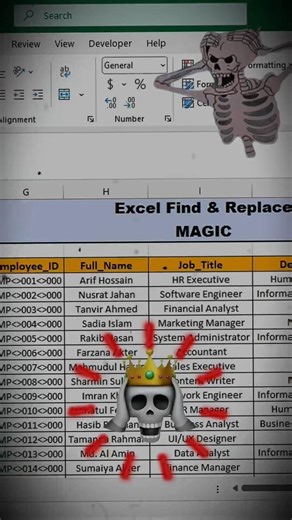 Excel Find & Replace Trick 🔥 One Click Data Change! #excel #trending #exceltips #viral #exceltricks