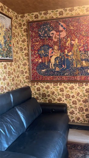 Emeline SIRON - Experte investissement immobilier on Instagram: "Spoiler : c’est jamais qu’un petit truc. 😂 Cette fois, je suis tombée sur une tapisserie XXL en plein milieu du salon. Pas un détail. Une installation artistique non sollicitée. 🧐 Et en vrai, l’immobilier, c’est ça aussi : des surprises, des fous-rires, des WTF… et des choses auxquelles tu ne t’attends jamais. Et ça m’a tout de suite rappelé la maison de campagne de mes parents… Celle où les travaux devaient durer 4 mois… et ont 