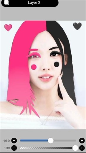 Blackpink 🖤💖 color hair edit in nayeon #nayeon #twice #ibispaintx #edit