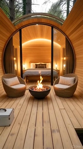 Hidden Luxury Cabin in the Forest #timelapse #trending #shorts