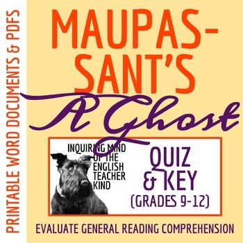 "A Ghost" by Maupassant Quiz | Halloween Story with Comprehension Questions