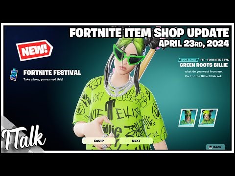 *NEW* BILLIE EILISH SET SEASON 3 FESTIVAL PASS! Early Fortnite Item Shop Update (Fortnite Chapter 5)