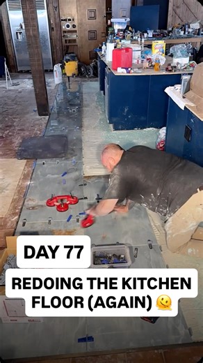 Javi Olano on Instagram: "Large-format tile isn’t harder because it’s heavier — it’s harder because it exposes bad work. Any dip, twist, or rush shows immediately. That’s why this kitchen is being laid in stages, not rushed in a day. Let it cure, let it settle, then build on something you trust. That’s how you avoid callbacks and cracked tile later. #tile #tilework #tilelife #luxurykitchen #luxuryhomes #kitchenremodel #kitchenmakeover"