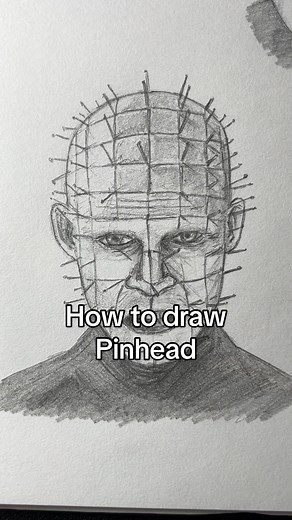 Step-by-Step Pinhead Drawing Tutorial for Halloween Art