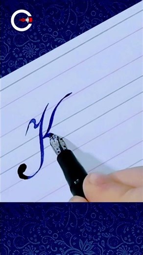 Beautiful Cursive Letter k ✍️ | smooth work #shorts