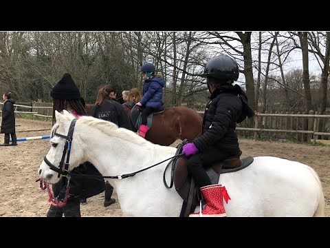 First horse riding lesson, Aldersbrook horses and ponies