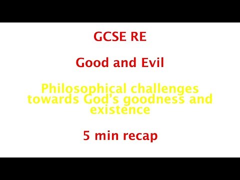 GCSE RE (Eduqas) - Philosophical challenges to God's goodness and existence 5min recap