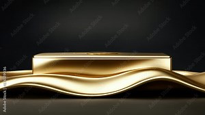 Golden Treasure Box: Elegant Packaging Opens to Reveal a Hidden Surprise. Perfect for Luxury Products, Unboxing Videos, and Special Promotions.