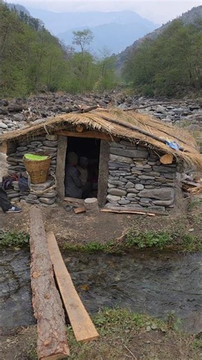 100-Year-Old Traditional Water Mill in Himalayan Village Authentic Nepal Village Life & Flute Music