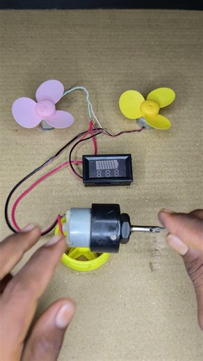 Two 6v Fan & Voltmeter Powering With Metal Servo Genrator • Dc Motor • Dc Motor