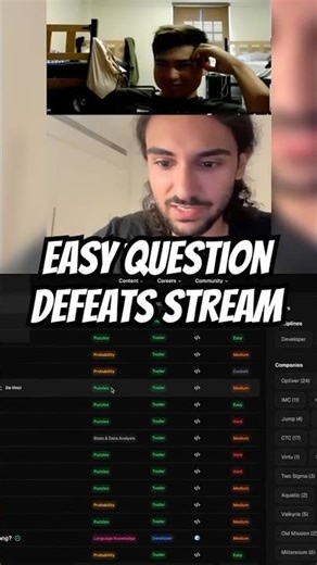 Easy quant trading question destroys 6 people ☠️