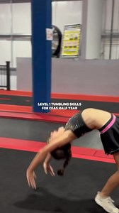 The LEVEL ONE tumbling skills for CFAS Half Year! *Athletes are not required to perform all skills at evaluations. #tumblingskills #cheertraining #cheerfactor | CheerFactor Gym