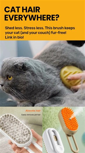 Grooming just got smarter (and calmer).  The 3-in-1 Steam Spray Cat...