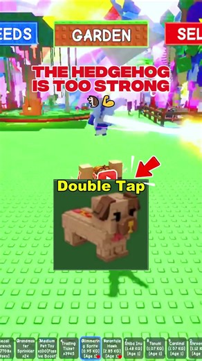 The Hedgehog is TOO STRONG 🦔💪 Roblox Grow a Garden #roblox #growgarden #hayleykayla