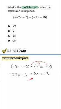 ASVAB Math: Don’t Mess Up Negative Signs