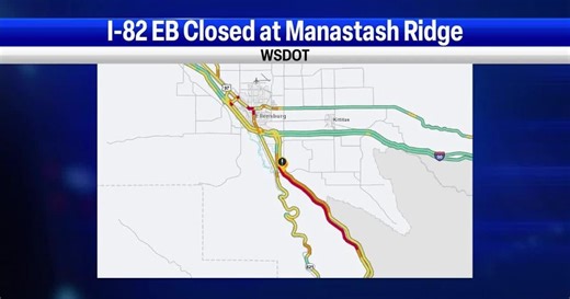 Eastbound I-82 reopened after multi-vehicle collision