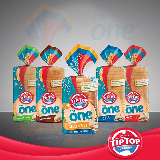 Tip Top The One® Gluten Free is here! Now everyone can enjoy a soft, white sandwich that’s completely gluten free, with high fibre and added vitamins and minerals. Pick up a loaf today from your local Woolworths or Independent supermarket. | Tip Top