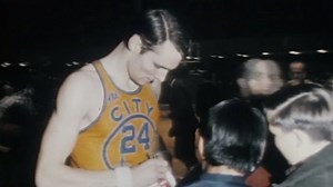 One of the most decorated players in Warriors franchise history, Hall-of-Famer Rick Barry was named the 1975 NBA Finals MVP after leading the upstart Warriors to a sweep of the Washington Bullets and their third title in franchise history. | Golden State Warriors