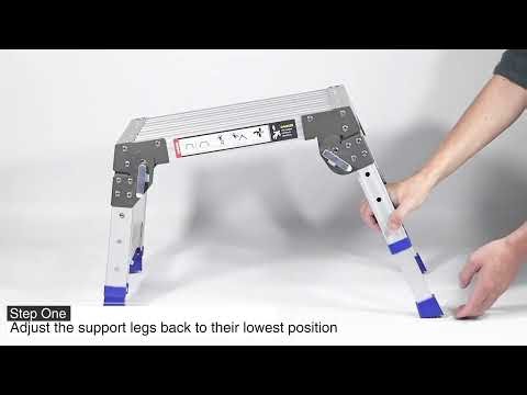 Folding Aluminum Work Platform and Step Stool 881LB (400kg) Capacity