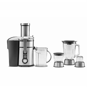 Storcator de fructe 4 in 1 Gastroback 40152, 1300 W, Capacitate 1.5 l, 5 nivele de viteza, Negru/Inox - eMAG.ro