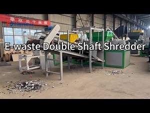 E-Waste Processing in Action - 1000 Model Double-Shaft Shredder