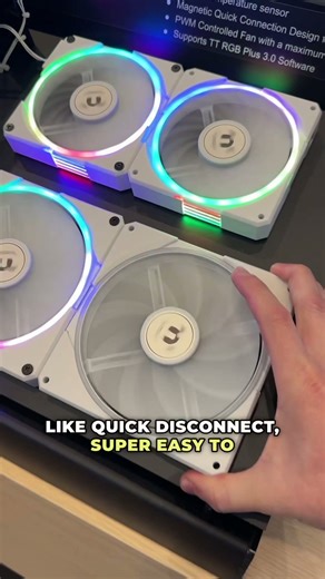 New Thermaltake RGB fans with a temperature sensor built in!