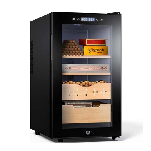 Vanace Electric Cigar Humidor Spanish Cedar Lined Drawers Cigar Humidor Cabinet With Digital Hygrometer