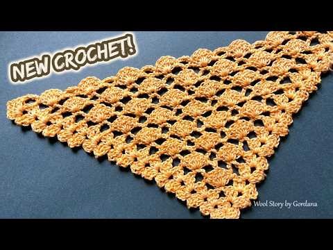 493 💫 How to Crochet Shell Stitch Pattern 👌 Ideal for Triangle Shawl
