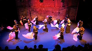 8.6K views · 146 reactions | Fan Veils - Group Yalla performance on the fourth edition of the Yalla Belly Dance show "A Night at the Harem", staged at the Smock Alley Theatre on the 11th of May 2024. Choreographer: Cida Arcanjo. | Yalla Belly Dance Dublin | Facebook