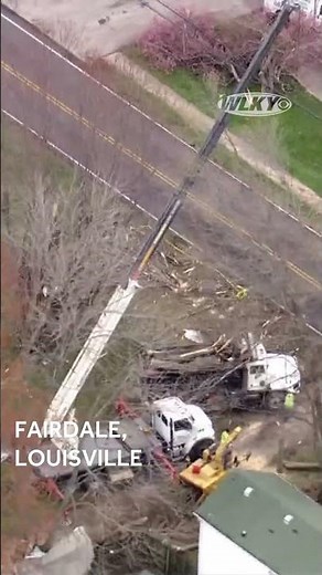 AERIALS: Tornado damage in Fairdale, Louisville
