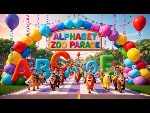 🔠Alphabet Zoo Parade Song 🐒🎶 | Fun ABC Animal Dance for Kids | Learn Letters A to Z