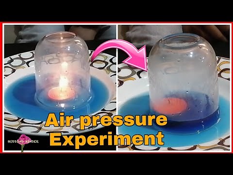 Easy Air pressure experiment for kids using candle and water