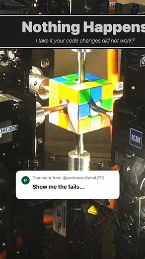 Robot cube fails #rubikscube #funny #cuber