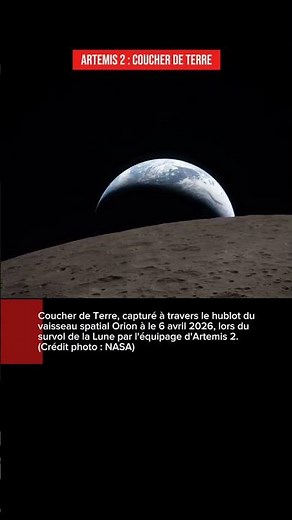 Artémis 2 : Coucher de Terre #artemis