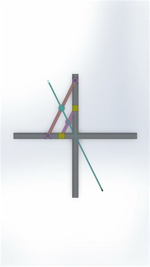 Virtual rotation axis 2 #mechanism #HowItWorks #Solidworks #STEM #CAD #SatisfyingVideo #Relaxing